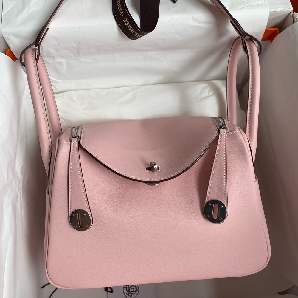 Hermes Lindy 26 Handmade Bag In Rose Sakura Swift Calfskin TDBS27399