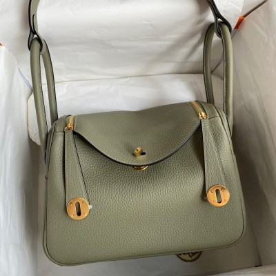 Hermes Lindy 26 Handmade Bag In Sauge Clemence Leather TDBS27401