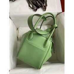 Hermes Lindy 26 Handmade Bag In Vert Cypres Swift Calfskin TDBS27408