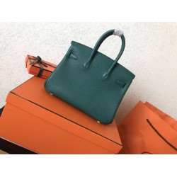 Hermes Malachite Birkin 25cm Clemence Handmade Bag TDBS26262