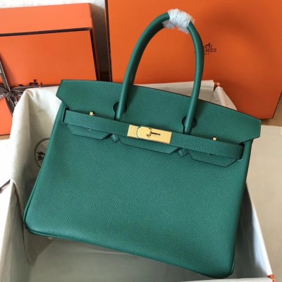 Hermes Malachite Birkin 30cm Epsom Handmade Bag TDBS26266