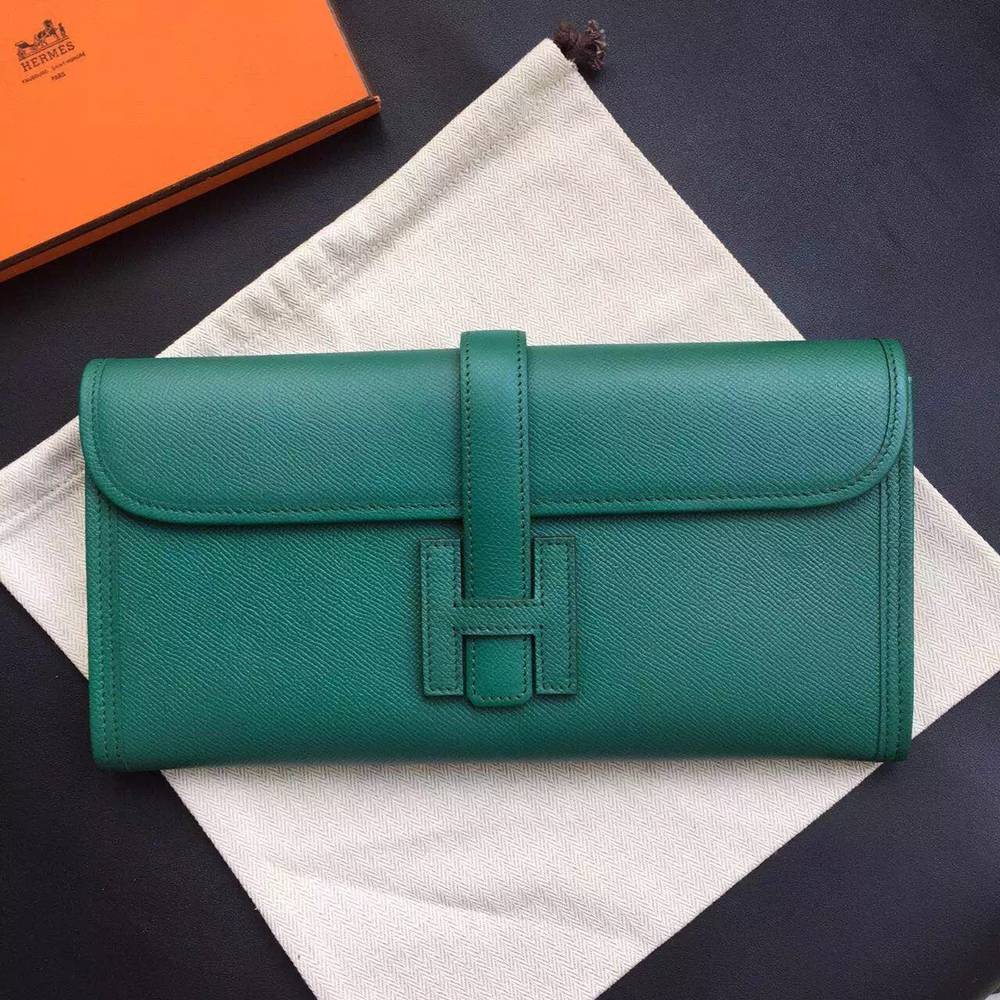 Hermes Malachite Epsom Jige Elan 29 Clutch Bag TDBS26605