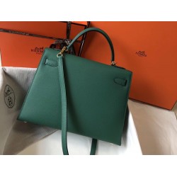 Hermes Malachite Epsom Kelly 32cm Sellier Bag TDBS27220