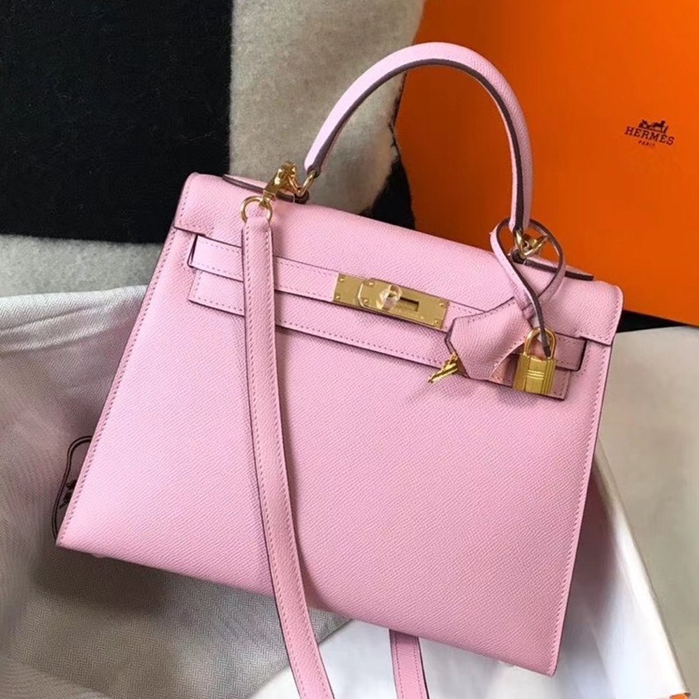 Hermes Mauve Sylvestre Epsom Kelly 28cm Sellier Bag GHW TDBS27224