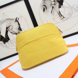 Hermes Medium Bolide Travel Case In Yellow Cotton TDBS26410