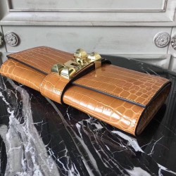 Hermes Medor Clutch Bag In Camarel Crocodile Leather TDBS26609