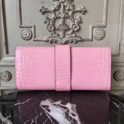 Hermes Medor Clutch Bag In Pink Crocodile Leather TDBS26614