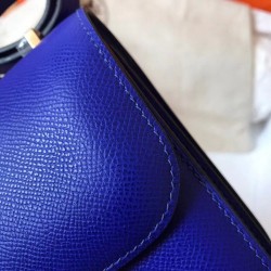 Hermes Mini Constance 18cm Epsom Blue Electric Bag TDBS26542