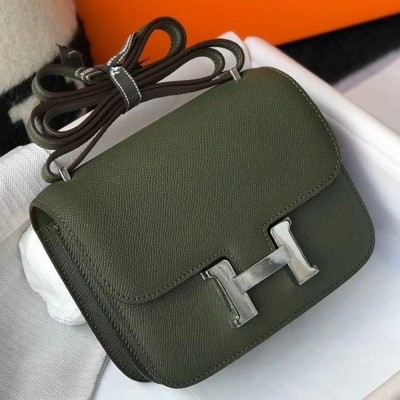 Hermes Mini Constance 18cm Epsom Vert Olive Bag TDBS26545