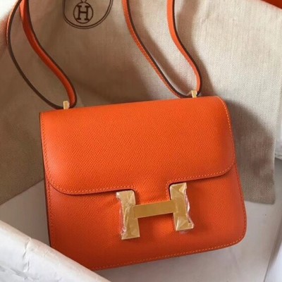 Hermes Mini Constance 18cm Orange Epsom Bag TDBS26548