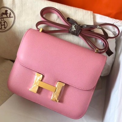 Hermes Mini Constance 18cm Pink Epsom Bag TDBS26550