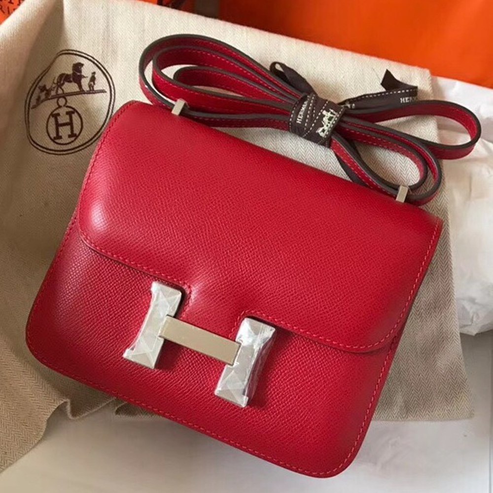 Hermes Mini Constance 18cm Red Epsom Bag TDBS26552