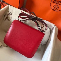 Hermes Mini Constance 18cm Red Epsom Bag TDBS26552