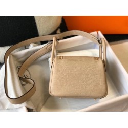 Hermes Mini Lindy Bag In Trench Clemence Leather TDBS27449