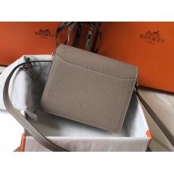 Hermes Mini Sac Roulis 18cm Bag In Grey Evercolor Calfskin TDBS27617