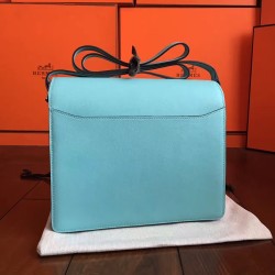 Hermes Mini Sac Roulis Bag In Blue Atoll Swift Leather TDBS27622