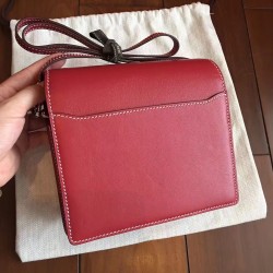 Hermes Mini Sac Roulis Bag In Red Swift Leather TDBS27629