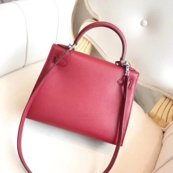 Hermes Multicolor Blocks Kelly 28cm Ruby Bag TDBS27243