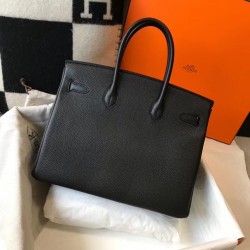 Hermes Noir Clemence Birkin 30cm Bag TDBS26275