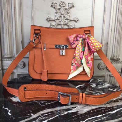 Hermes Orange Clemence Jypsiere 28cm Bag TDBS26430