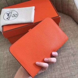 Hermes Orange Dogon Duo Combined Wallet TDBS27788