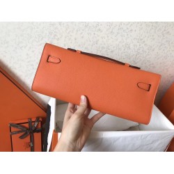 Hermes Orange Epsom Kelly Cut Handmade Bag TDBS27255