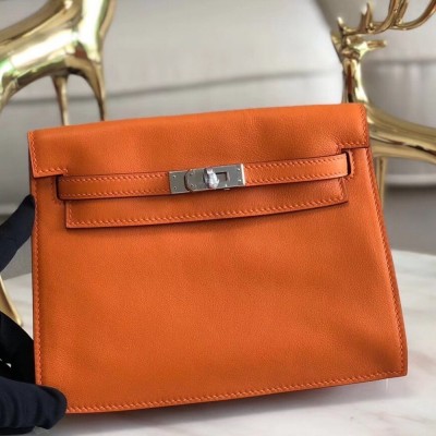 Hermes Orange Swift Kelly Danse Bag TDBS27260