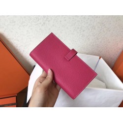 Hermes Peach Epsom Bearn Gusset Wallet TDBS27790