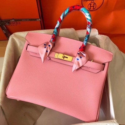 Hermes Pink Birkin 30cm Epsom Handmade Bag TDBS26291