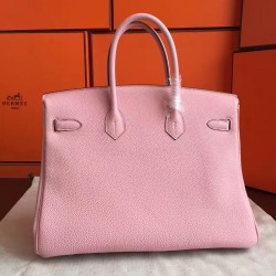 Hermes Pink Clemence Birkin 40cm Handmade Bag TDBS26294