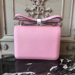 Hermes Pink Constance MM 24cm Epsom Leather Bag TDBS26565