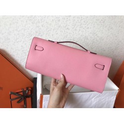 Hermes Pink Epsom Kelly Cut Handmade Bag TDBS27266