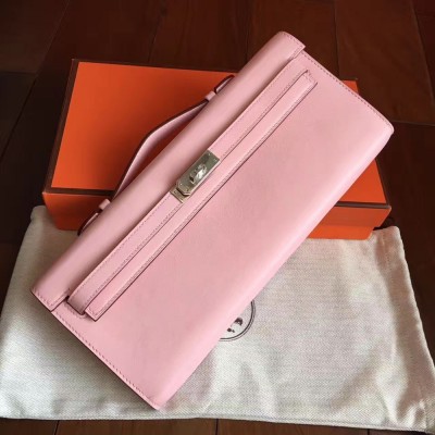 Hermes Pink Swift Kelly Cut Handmade Bag TDBS27268