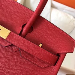 Hermes Red Birkin 30cm Epsom Handmade Bag TDBS26299