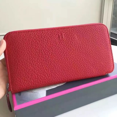 Hermes Red Clemence Azap Zipped Wallet TDBS27794