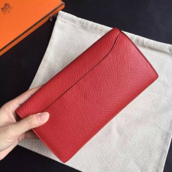 Hermes Red Epsom Constance Long Wallet TDBS27796