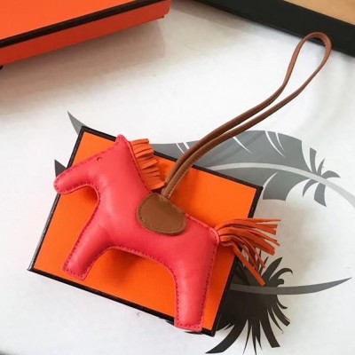 Hermes Rodeo Horse Bag Charm In Piment/Camarel/Orange Leather TDBS27599