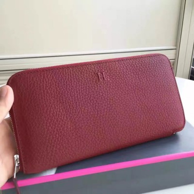 Hermes Ruby Clemence Azap Zipped Wallet TDBS27797