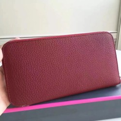 Hermes Ruby Clemence Azap Zipped Wallet TDBS27797