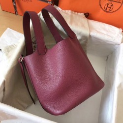 Hermes Ruby Picotin Lock MM 22cm Handmade Bag TDBS27561