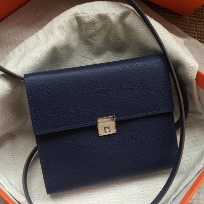 Hermes Sapphire Clic 16 Wallet With Strap TDBS27665