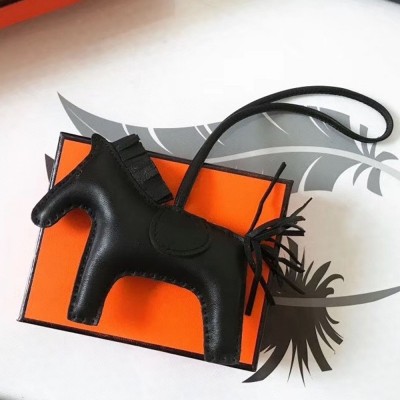 Hermes So Black Rodeo Horse Bag Charm TDBS27611