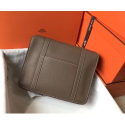 Hermes Steve 35 Messenger Bag In Taupe Clemence Calfskin TDBS27487