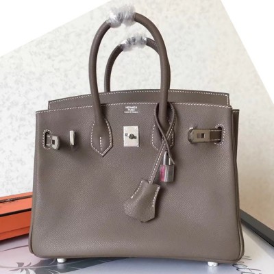 Hermes Taupe Birkin 25cm Epsom Handmade Bag TDBS26320