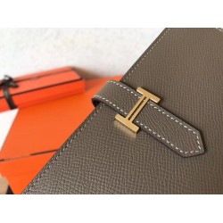 Hermes Taupe Epsom Bearn Gusset Wallet TDBS27799