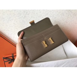 Hermes Taupe Epsom Constance Long Wallet TDBS27800