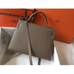 Hermes Taupe Epsom Kelly 32cm Sellier Bag TDBS27311