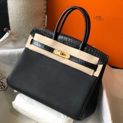 Hermes Touch Birkin 30cm Limited Edition Black Bag TDBS26344