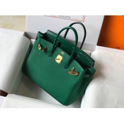 Hermes Touch Birkin 30cm Limited Edition Green Bag TDBS26346