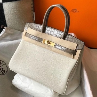 Hermes Touch Birkin 30cm Limited Edition White Bag TDBS26348